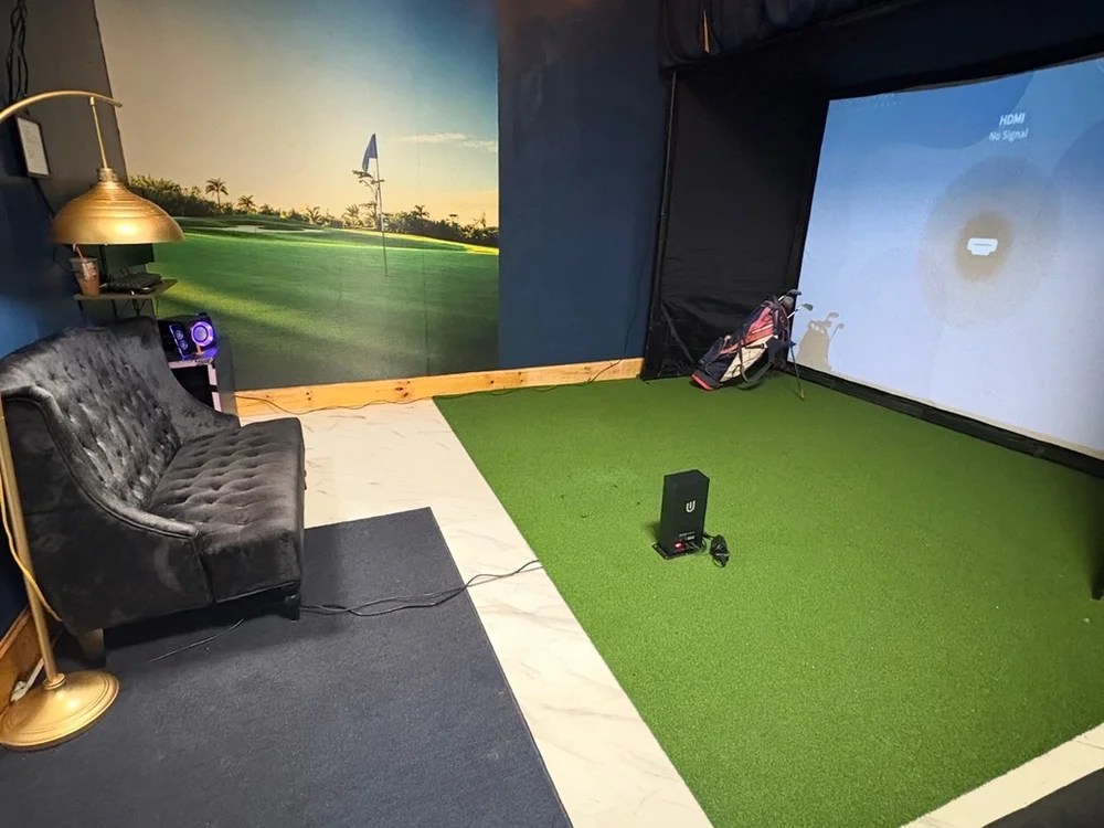 Golf simulator bay at Blackstone Coventry
